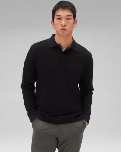 Athletic Pique Academy Long Sleeve Polo