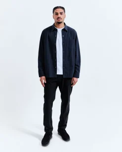 Cotton Seersucker Campus Overshirt
