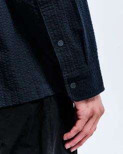 Cotton Seersucker Campus Overshirt