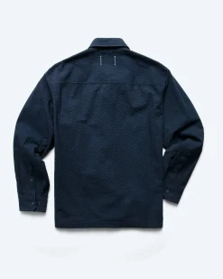 Cotton Seersucker Campus Overshirt