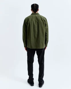 Cotton Seersucker Campus Overshirt