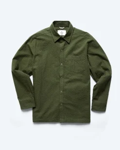 Cotton Seersucker Campus Overshirt