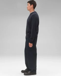 Cotton Slub Laurel Crewneck