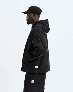 Crinkle Nylon Match Hooded Jacket