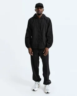 Crinkle Nylon Match Hooded Jacket