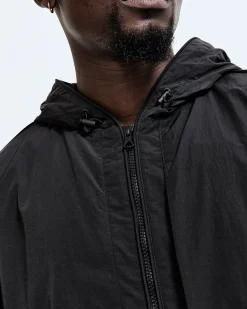 Crinkle Nylon Match Hooded Jacket