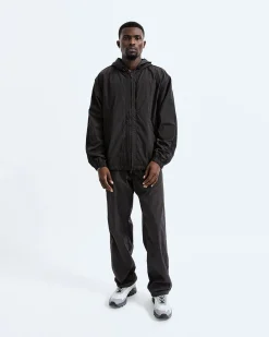 Crinkle Nylon Match Hooded Jacket