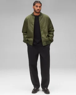 Econyl Satin Nylon Stadium Jacket