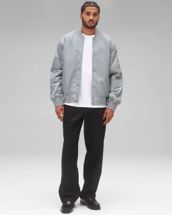 Econyl Satin Nylon Stadium Jacket