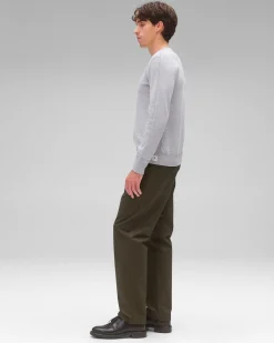 Lightweight Terry Slim Crewneck