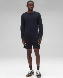 Lightweight Terry Slim Crewneck