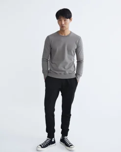 Lightweight Terry Slim Crewneck