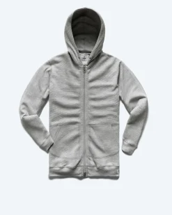 Lightweight Waffle Full Zip Hoodie