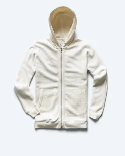 Lightweight Waffle Full Zip Hoodie