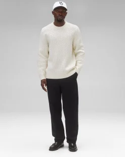 Merino Honeycomb Crewneck