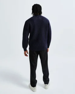 Merino Honeycomb Crewneck