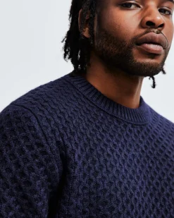 Merino Honeycomb Crewneck