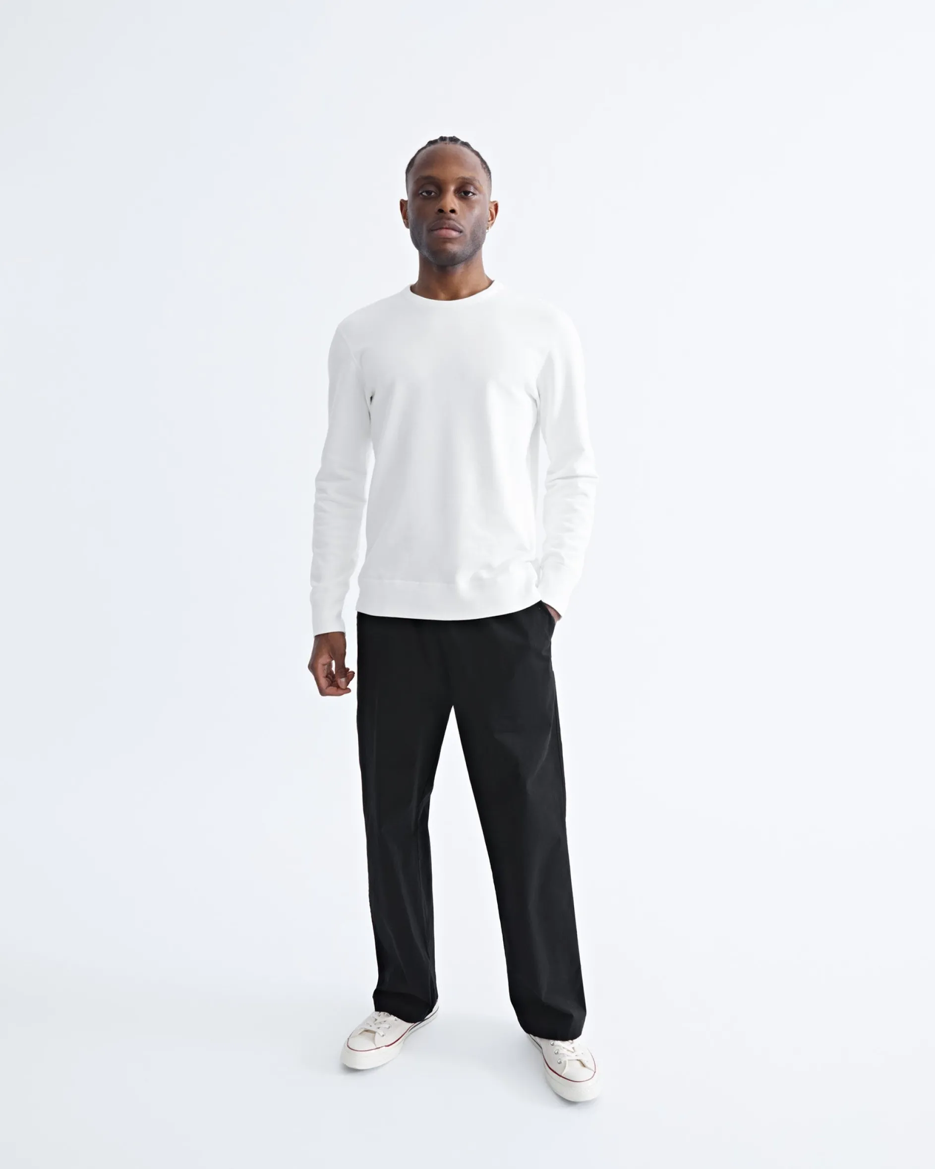Midweight Terry Slim Crewneck