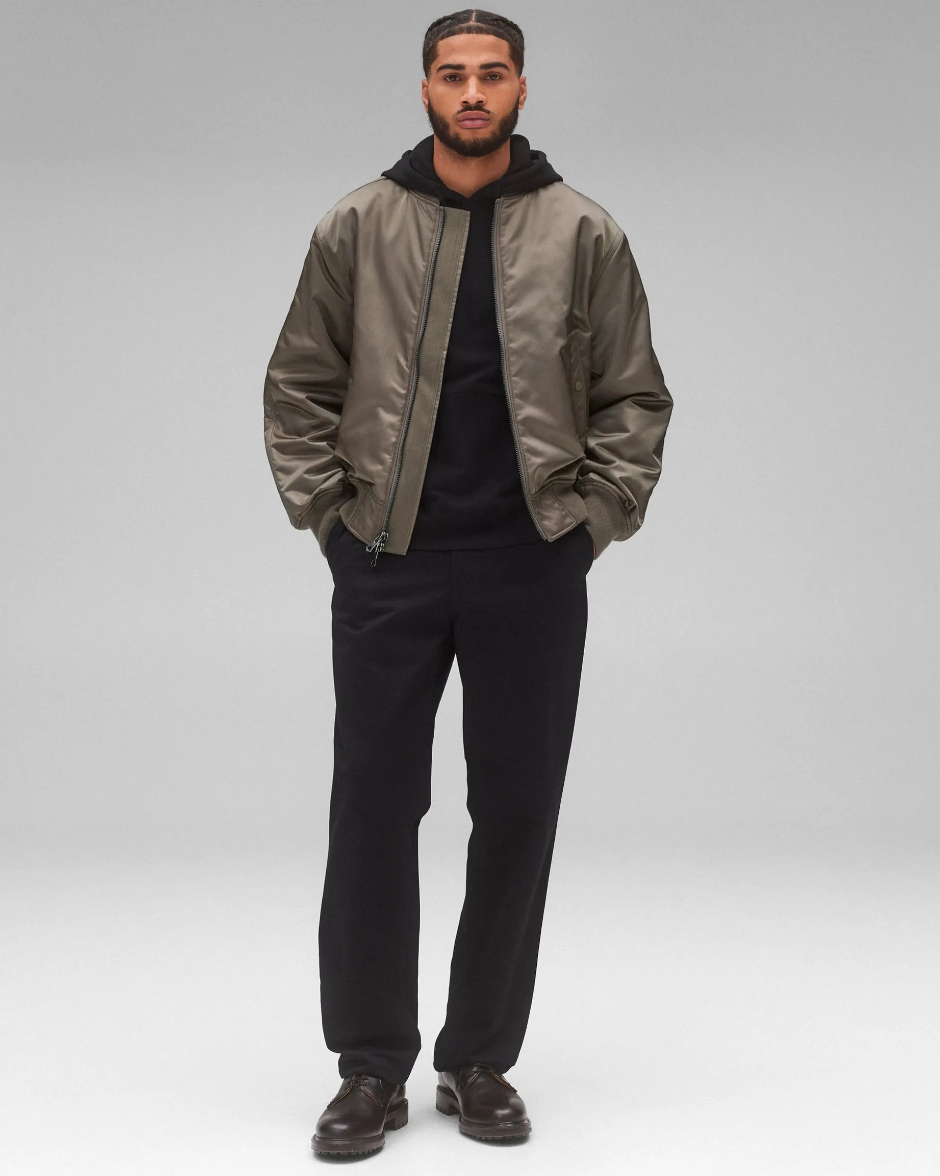 Nylon Twill Crew Jacket