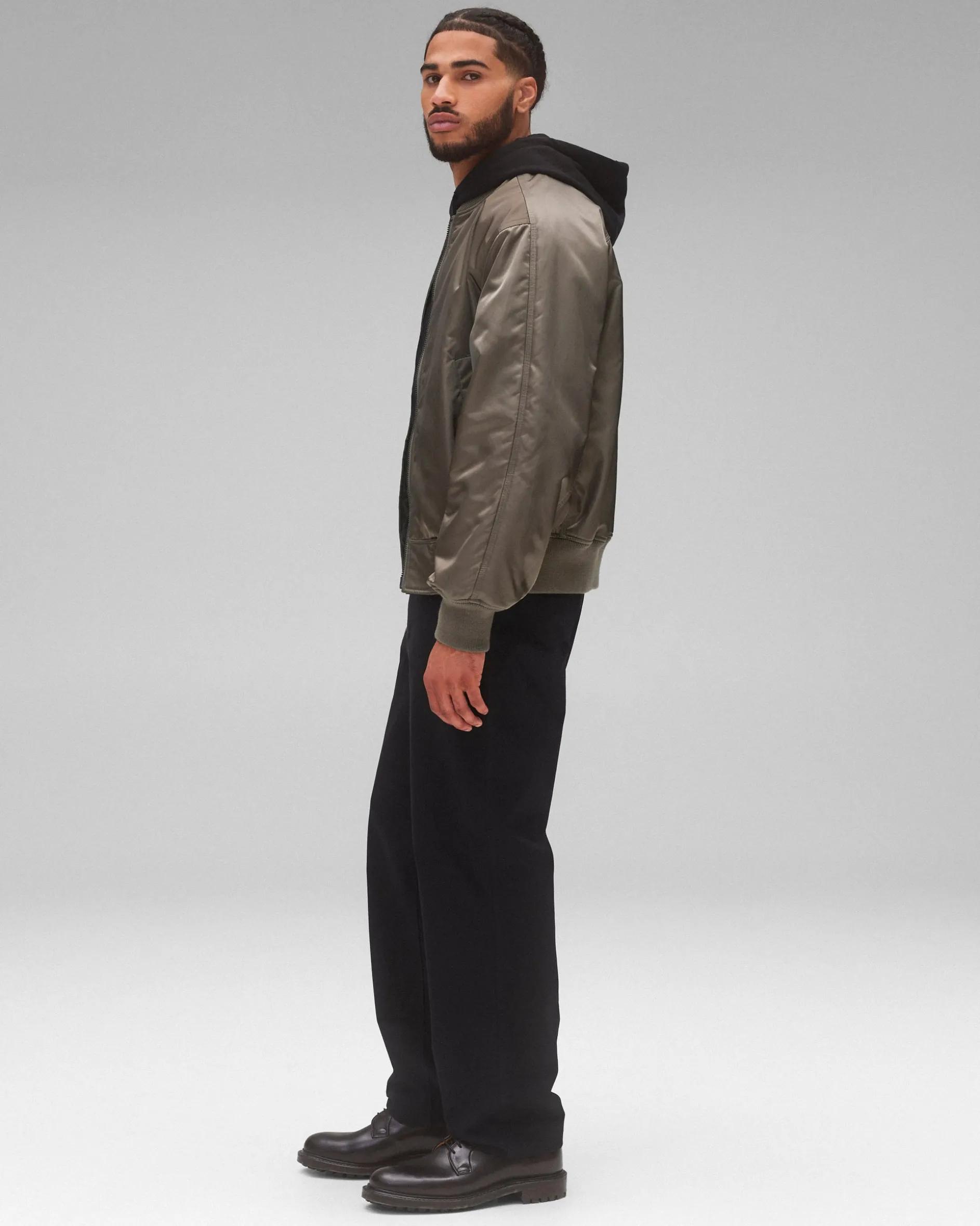 Nylon Twill Crew Jacket